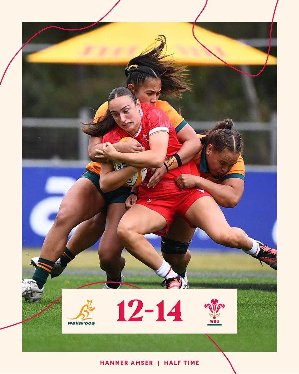 🚨 𝙃𝙖𝙣𝙣𝙚𝙧 𝘼𝙢𝙨𝙚𝙧 | 🇦🇺12-14🏴󠁧󠁢󠁷󠁬󠁳󠁿

An encouraging first half in Brisbane as a Nel Metcalfe brace gives us the lead the break. 💪

#CymruAmByth | #AUSvWAL