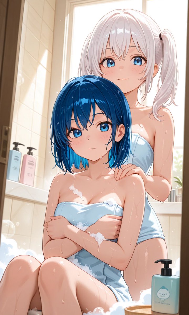 shiro_chlo's tweet image. 皆様今日も1日お疲れ様です🌙🌱
泡🫧泡🫧準備完了です♪🛀
これから2人でお風呂タイムです🌙🌱
#AIイラスト
#AIイラスト絵師さん・術師さんと繋がりたい
#秋月しろえ #水無月アオバ
#お風呂タイム
x.com/i/grok/share/l…