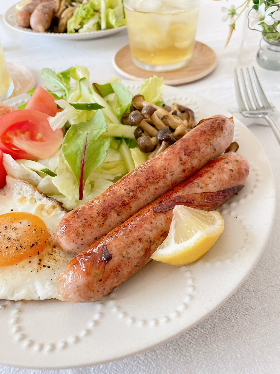 ウィンナーは
良く焼き派😚