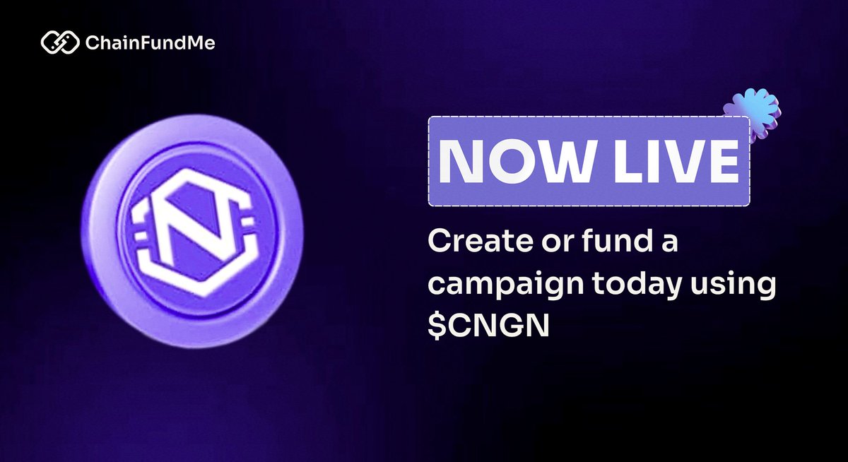 chainfundme_'s tweet photo. We’re excited to announce that $CNGN, Nigeria’s compliant stablecoin, is now supported on ChainFundMe🇳🇬💸

You can now donate, fundraise, and support campaigns using $CNGN — enabling local impact with onchain ease.

And we’re just getting started
Support for Solana and other EVM-compatible chains is coming soon.

Start your fundraiser today 👉https://t.co/1gIiAonPFH