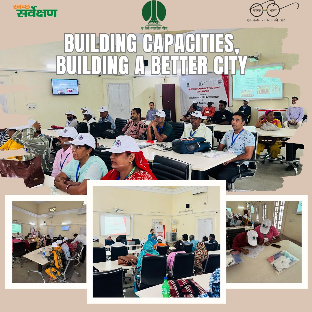 tweetndmc's tweet image. #NDMC Training Dept. is conducting Capacity Building Workshops for Palika Sahayaks with #AIILSG📚
🎯Focus:Sanitation,Waste Mgmt &amp;amp; Public Hygiene
🤝Interactive training,demos &amp;amp; knowledge-sharing
💪From learning to action empowering grassroots change
#SwachhBharat #UrbanSanitation