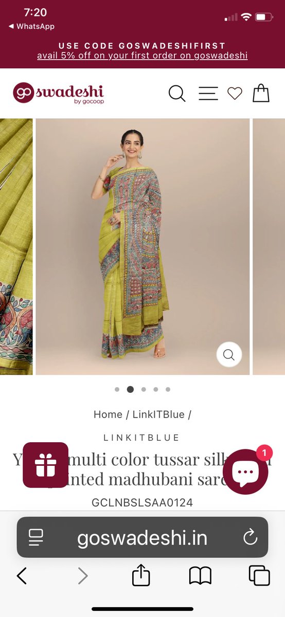 If your sister lives abroad, you can still gift her unique handpainted surprise for Rakshbandhan. Hassle-free courier facility is included in the gifting on Gocoop.

Shop Now: goswadeshi.in/collections/cr…

#rakshabandhan #saree #Madhubani #gift #sister #India #courier