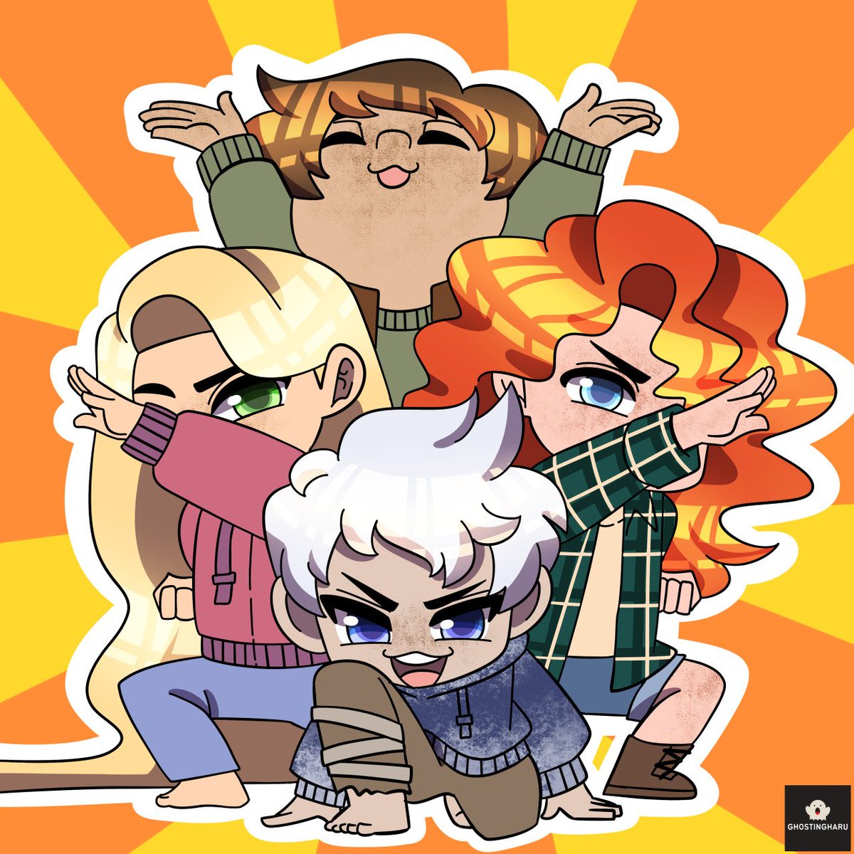 ghostingharu's tweet image. the big four! #rotbtd
