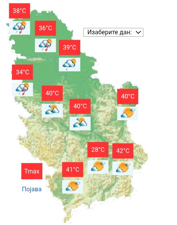 SrpskiInfoStab's tweet image. Још данас врело,
сутра свежије.
Добро јутро..