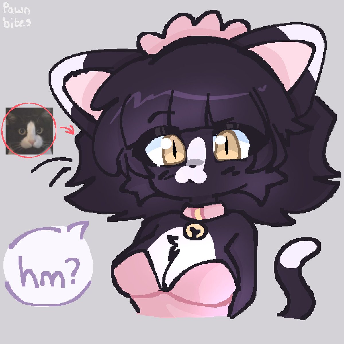 "wuh? is something on my face?"