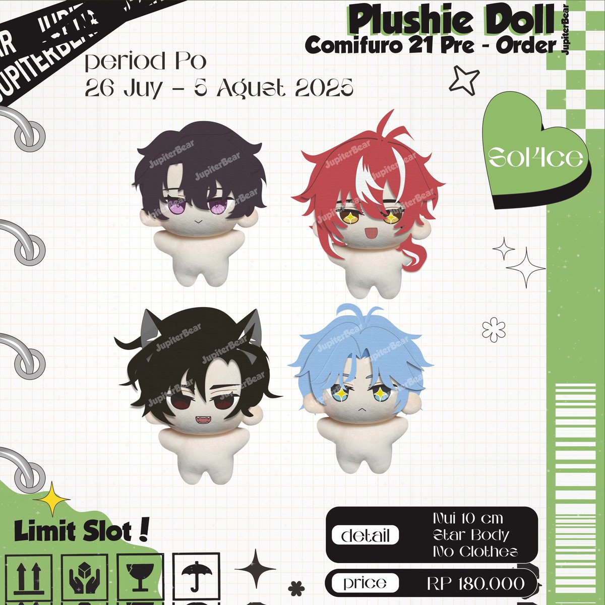 jupiterbear_x's tweet image. [❤️+🔁 are appreciated]
[Jupiterbear] Comifuro21
PLUSHIE NUI Fanmerch

🔥PO &amp;amp; GIVEAWAY🔥

Plave &amp;amp; Sol4ce 
+/- 10 cm
Star Body, NO CLOTHES
IDR 180.000

📅 PO : 26 July - 5 Agust 2025
✉️ Mail order &amp;amp; Comifuro21 (Booth TBH)

Link PO !
forms.gle/it2h1X9DtJY82p…

#cf21 #plave #sol4ce