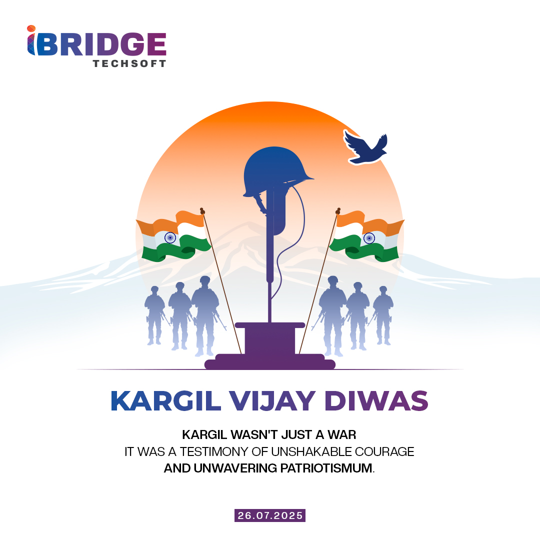 TechsoftIbridge's tweet image. Saluting the heroes of Kargil on this day. Their courage, sacrifice, and unwavering dedication to the nation inspire us all.
#KargilDiwas #KargilVijayDiwas #IndianArmy #TributeToHeroes #SaluteOurSoldiers #BraveHearts #NationFirst #MartyrsOfIndia #JaiHind #RealHeroes