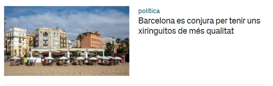 La cosa arribarà a que nosaltres no tindrem la qüalitat necessària per poder anar a aquests 'xiringuitos'