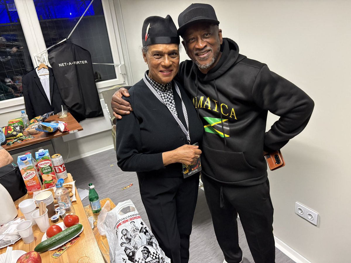 paulineblackOBE's tweet image. So lovely to meet Brinsley Forde from Aswad after all these years at Ostróda Reggae Festival in Poland last night after The Selecter’s performance. Met some amazing people( organisers Maken & Peter) & audience members. Fantastic show & wonderful film debut for our new film.