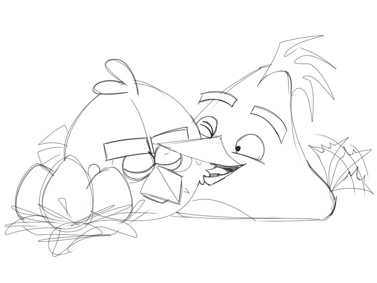 Chxc0_'s tweet image. I'm feeling weird about myself lately, and there's some stuff going on too, so I'm really sorry for the lack of posting. maybe I'll make up for it, idk.
for now, take a chred sketch and yk, they're birds, they preen their partners n stuff
#angrybirdsfanart #chred #angrybirds