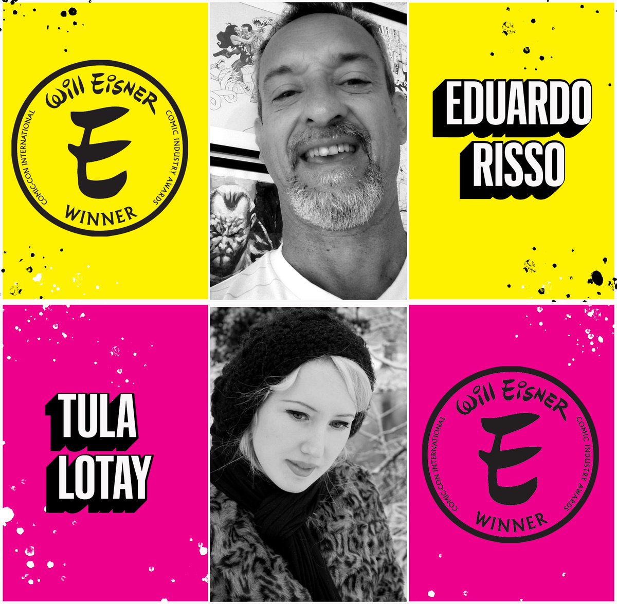 A massive congratulations to the 2025 Eisner winners, including DSTLRY's own...
🏆 Eduardo Risso for Best Painter on The Blood Brothers Mother 
🏆 Tula Lotay for Best Cover Artist (ON HER BIRTHDAY!)

These massive talents have continually redefined excellence, and we couldn't be
