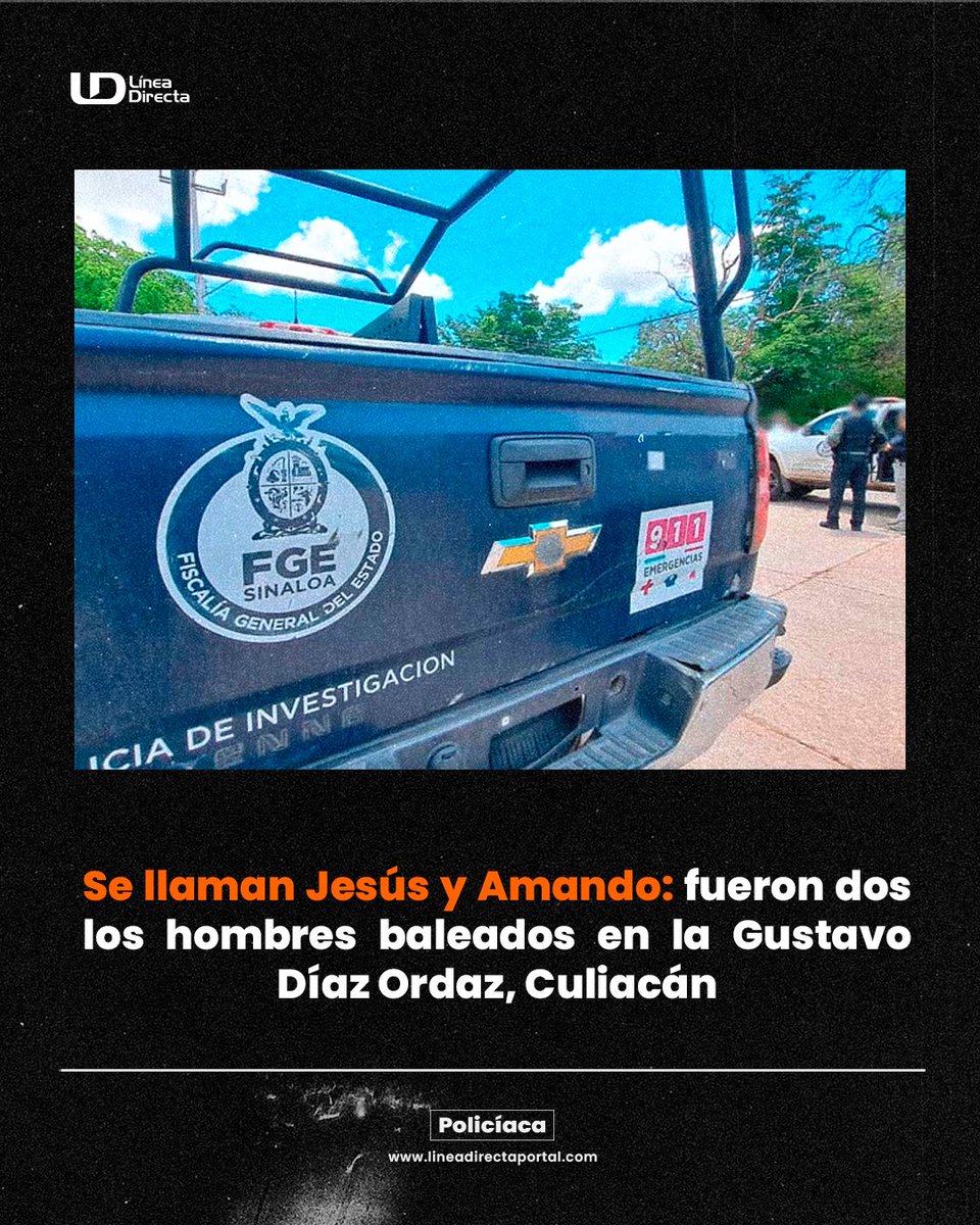 linea_directa's tweet image. 🚨🚔 Se llaman Jesús y Amando: fueron dos los hombres baleados👤👤 en la Gustavo Díaz Ordaz, Culiacán 📍
ldportal.com/4kXobLQ
↪️ Los dos hombres fueron trasladados a hospitales de la ciudad la noche de este viernes 25 de julio.
