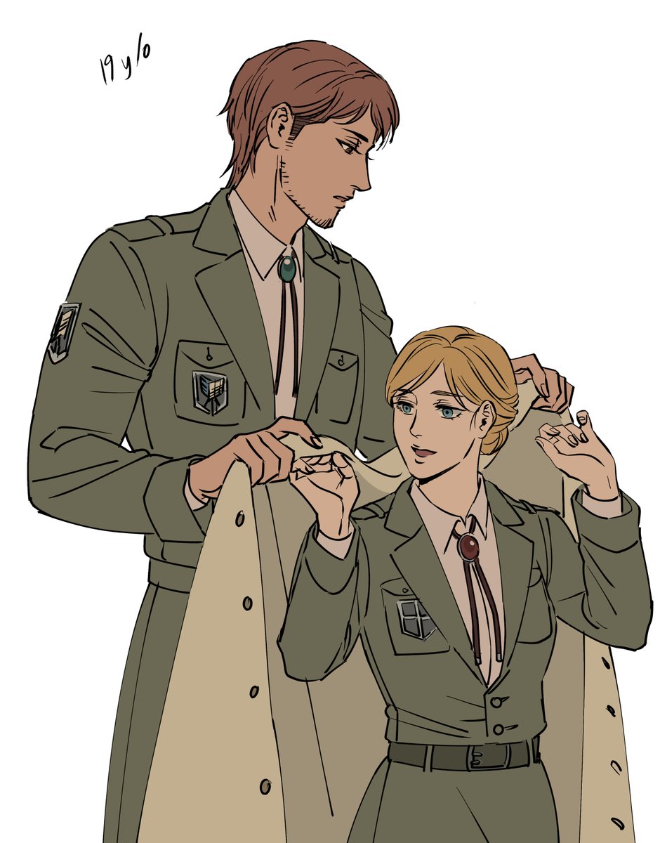 weis_sen's tweet photo. bea told me that jean and historia have older sister-younger brother dynamics and i never got that out of my head since https://t.co/OwAJnHeRFX