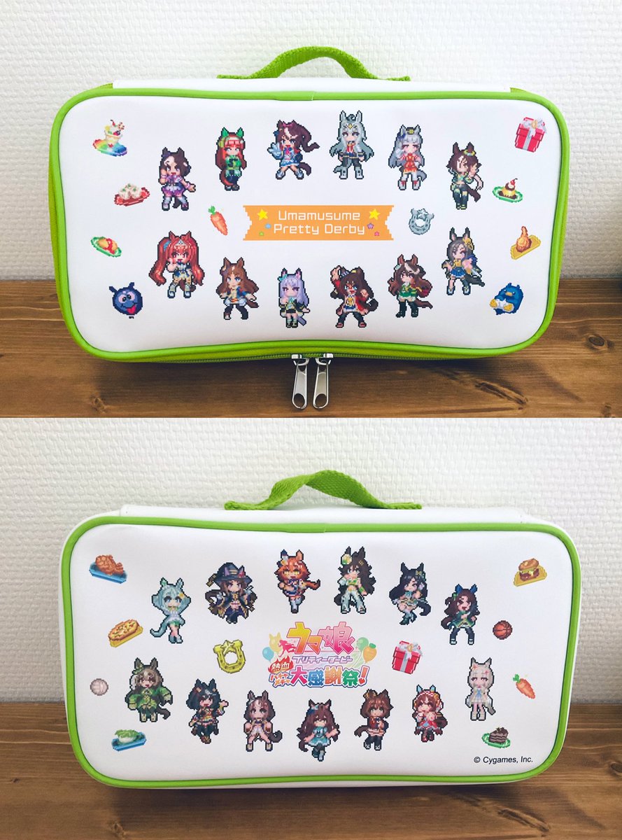 thou_uoht's tweet image. はちゃうまのポーチ届いた！ドット絵かわいい
ペンラも入る大きさだし普段はここで寝かせておくのも良いかも