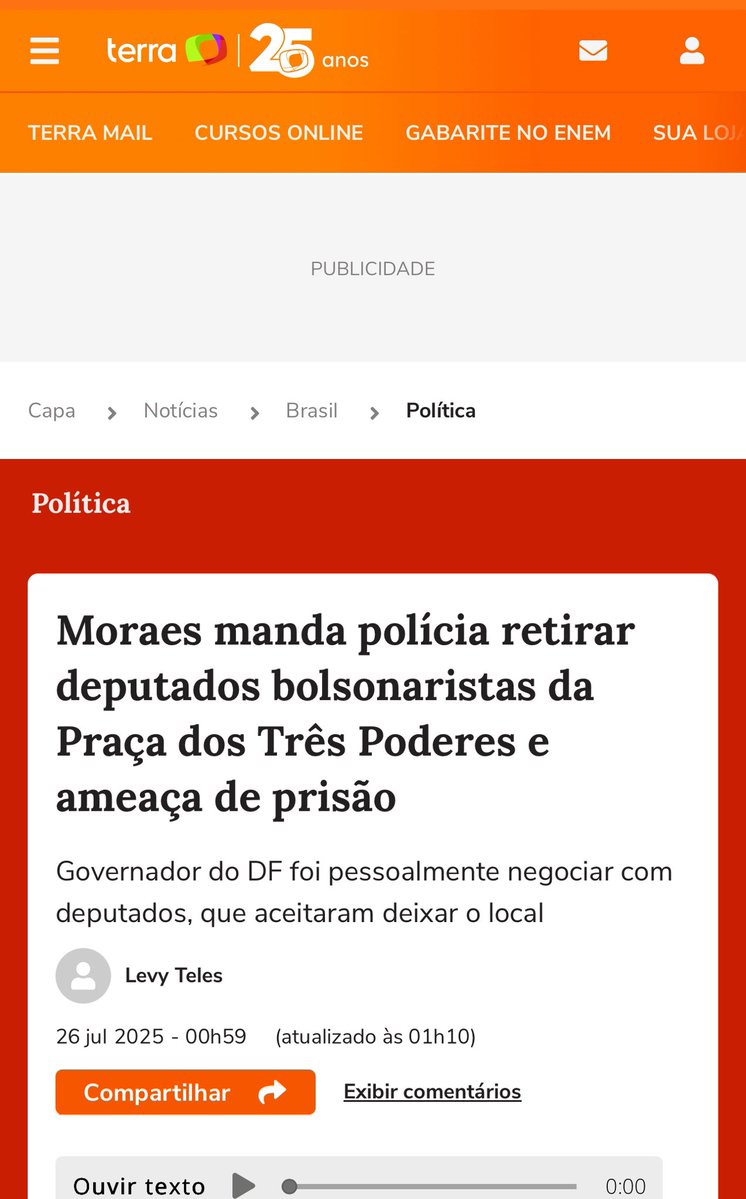 EronSchmid40637's tweet image. 🛑 Estão mostrando a ditadura dos togas!!!
O Terra está dizendo q vcs saíram‼️®️