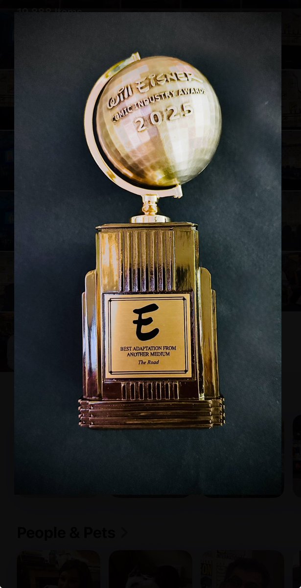 AbramsComicArts's tweet image. We’re honored to share that THE ROAD: A GRAPHIC NOVEL ADAPTATION by Cormac McCarthy, illustrated by Manu Larcenet, has won the Eisner Award for Best Graphic Novel Adaptation from Another Medium!