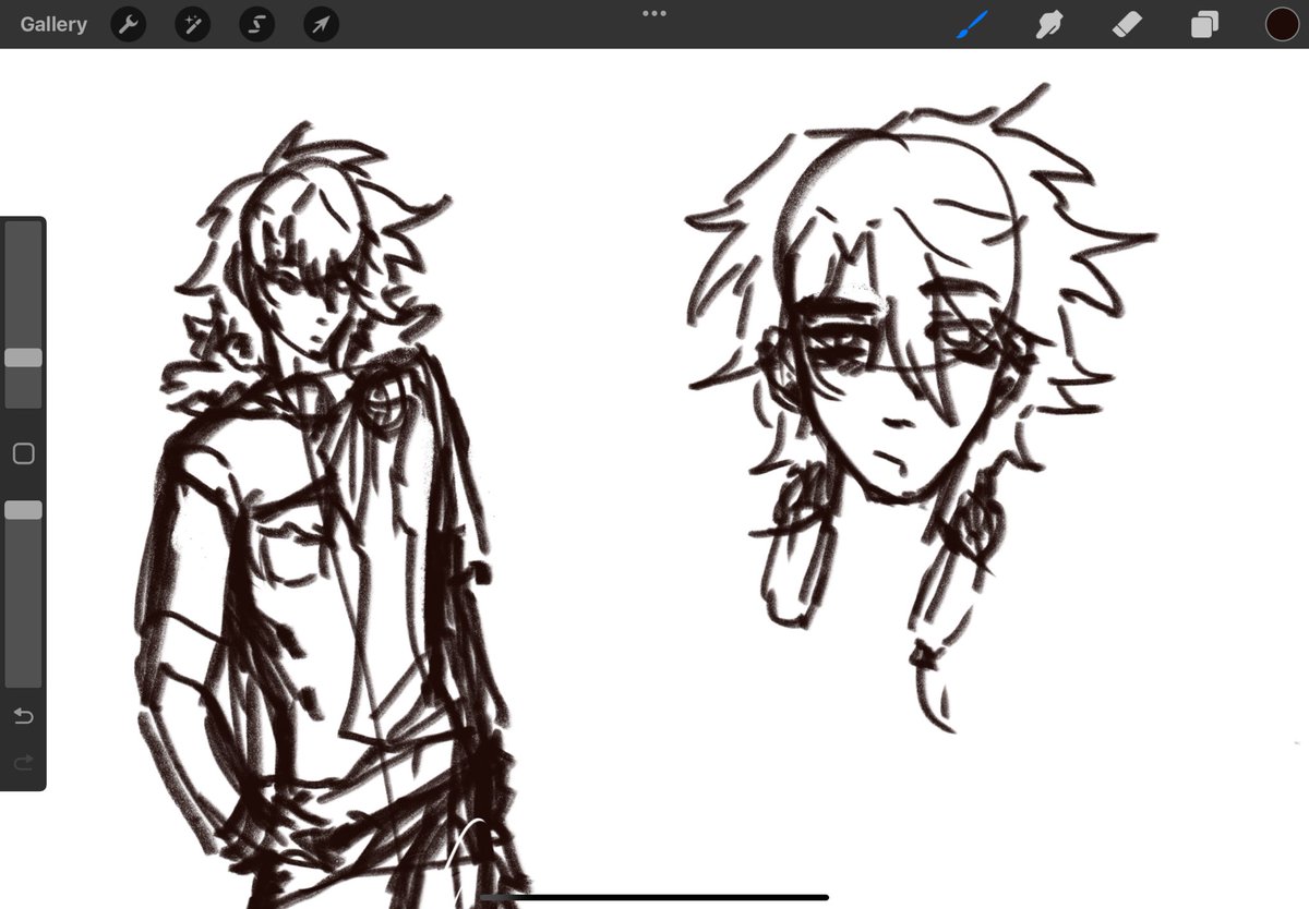 yosuke3veryday's tweet image. im drawing emo yosuke im not dead guys i Swear