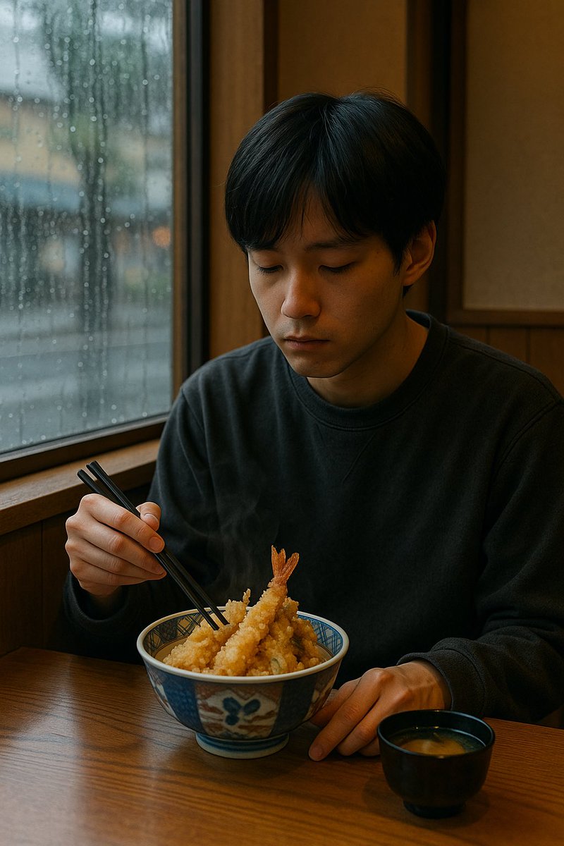 I’m just eating a bowl of tenpura.
No matter how much I love you, I will never reach you.
 
天丼を食べているのだ　愛しても愛しても愛届くことなく
 
#萩原慎一郎 #滑走路 #tanka #poem #短歌英訳