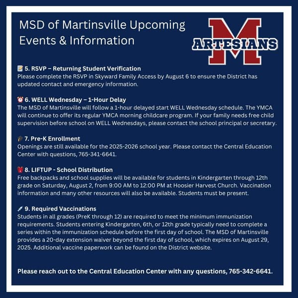 MARTINSVILLE SCHOOLS!
<a href="/MSDMartinsville/">MSD of Martinsville</a> 
<a href="/ericbowlen/">Eric Bowlen</a> 
<a href="/ArtesiansUnited/">SUZIE LIPPS</a>