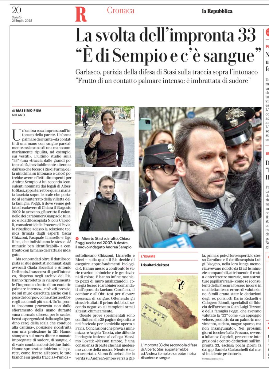 buongiorno con l'impronta 33 di nuovo totalmente protagonista
#Garlasco