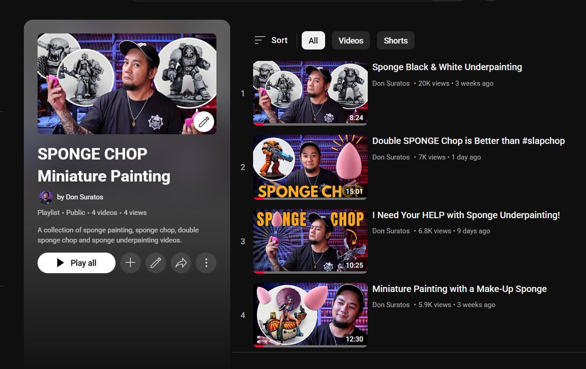 don_suratos's tweet image. Hi guys, I created a YouTube playlist for my new painting series with a sponge! 👉🏽youtube.com/playlist?list=…
#miniaturepainting #spongechop