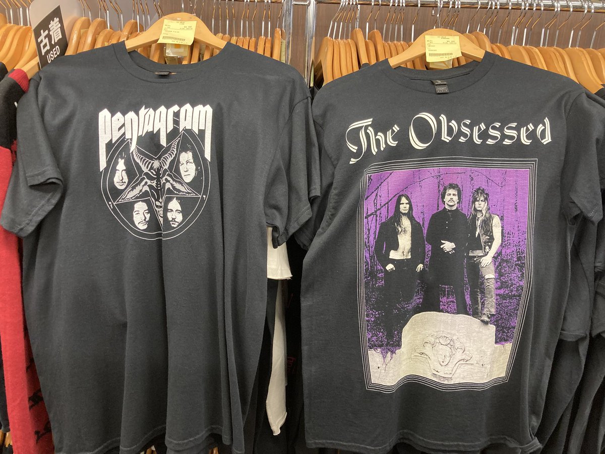 diskunion_do2's tweet image. ✨新品Tシャツ・当店にて販売中✨
THE OBSESSED、PENTAGRAMの新品Tシャツ販売中です!
その他にもTシャツ多数展示中です、是非Tシャツコーナーご覧くださいませ!
#du入荷