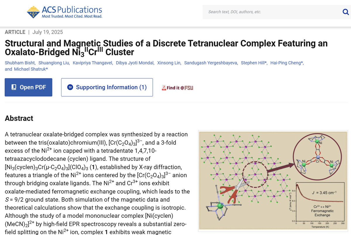 Dr. Dibya Jyoti Mondal (@dibyajyotimond9) on Twitter photo Check out our recent work <a href="/ACSPublications/">ACS Publications</a>
Glad to learn and be a part of this work.
Congratulations to all the authors
<a href="/QuantumFSU/">FSUQuantum</a> <a href="/FSUResearch/">FSU Research</a>
pubs.acs.org/doi/10.1021/ac… Check out our recent work <a href="/ACSPublications/">ACS Publications</a>
Glad to learn and be a part of this work.
Congratulations to all the authors
<a href="/QuantumFSU/">FSUQuantum</a> <a href="/FSUResearch/">FSU Research</a>
pubs.acs.org/doi/10.1021/ac…