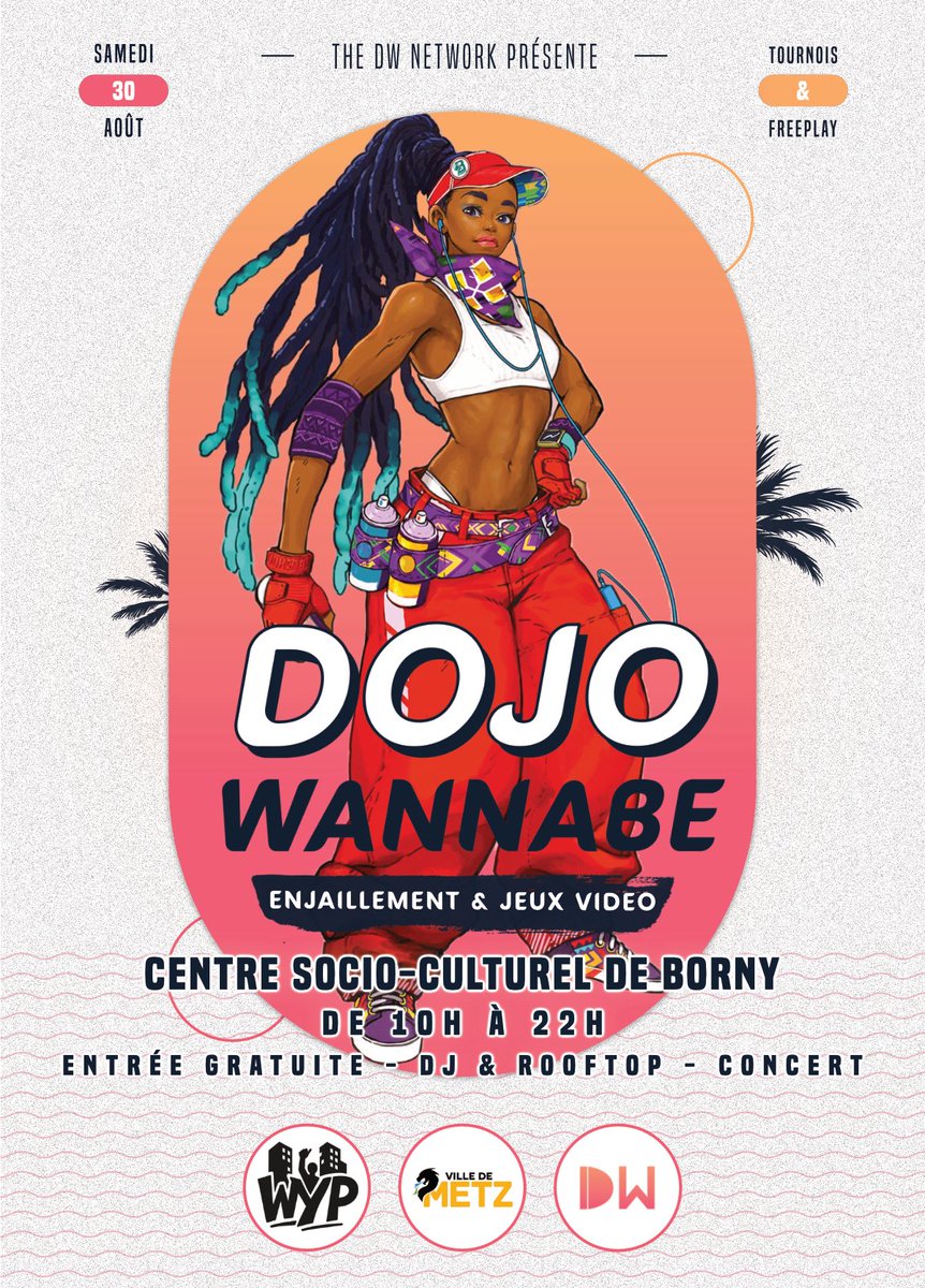 Au Dojo Wannabe on sait fêter la fin de l'été avec...

LE DOJO WANNABE ROOFTOP SERIES !!! 🏝️

De l'enjaillement, des jeux vidéos mais aussi de la musique avec DJ 🎶

Le tout sur le Rooftop du centre socio-culturel de Borny 😎

Ça se passera le 30 août 📝👇