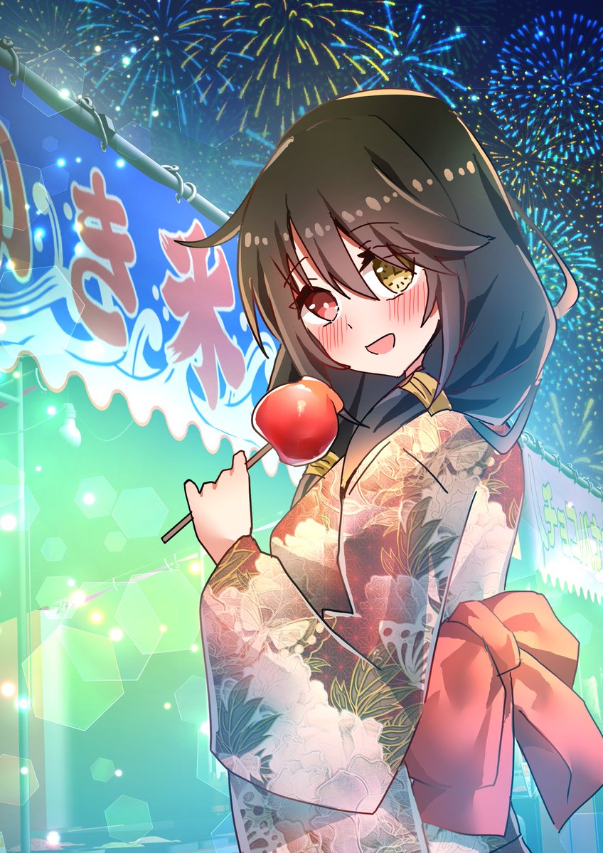 riluly's tweet image. 夏祭り🎆🎇
#時崎狂三 #DateALive #illustration #デート・ア・ライブ