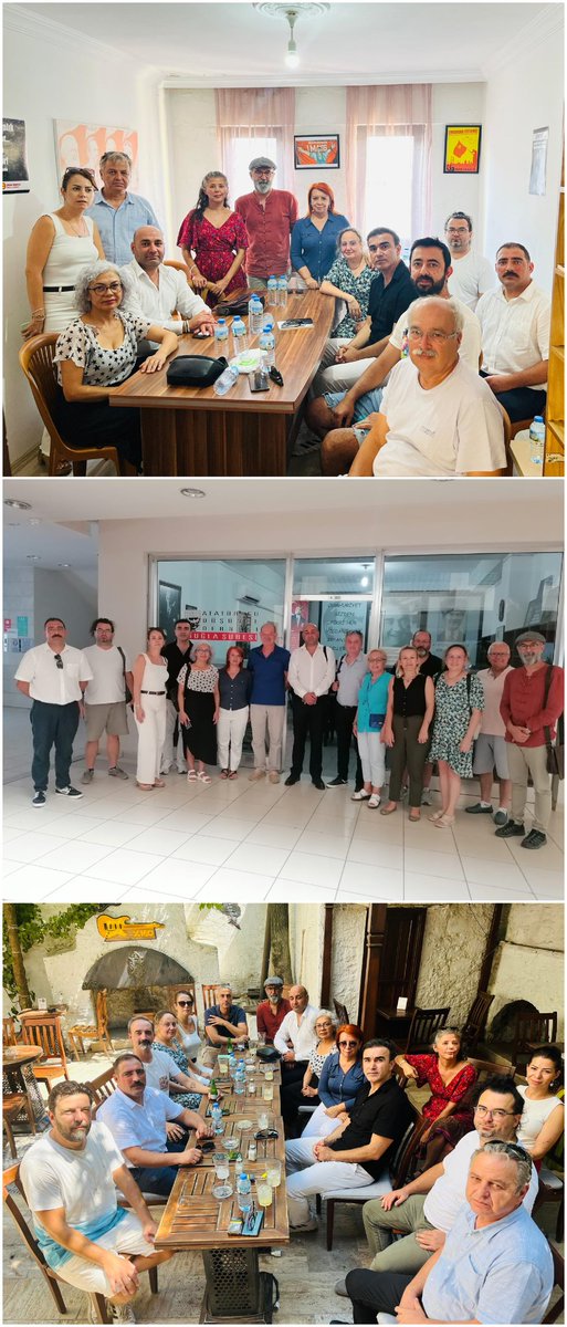 KESK1995's tweet image. KESK Eğitim-Örgütlenme, Basın-Yayın Sekreteri Sema Pınar ve Mali Sekreter Erdal Karakuş ile işkolu sendikalarımızın MYK üyeleri TİS sürecine ilişkin örgütlenme çalışmaları kapsamında Muğla'da kamu emekçileriyle bir araya geldi, emek-meslek örgütleri, siyasi partiler ve demokratik…