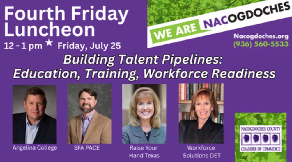 RYHT_ETexas's tweet image. Any day in Nac is a good day, but this one was especially so. Thank you @NacChamber for the opportunity to be with friends and discuss the importance of a prepared workforce. @RYHTexas