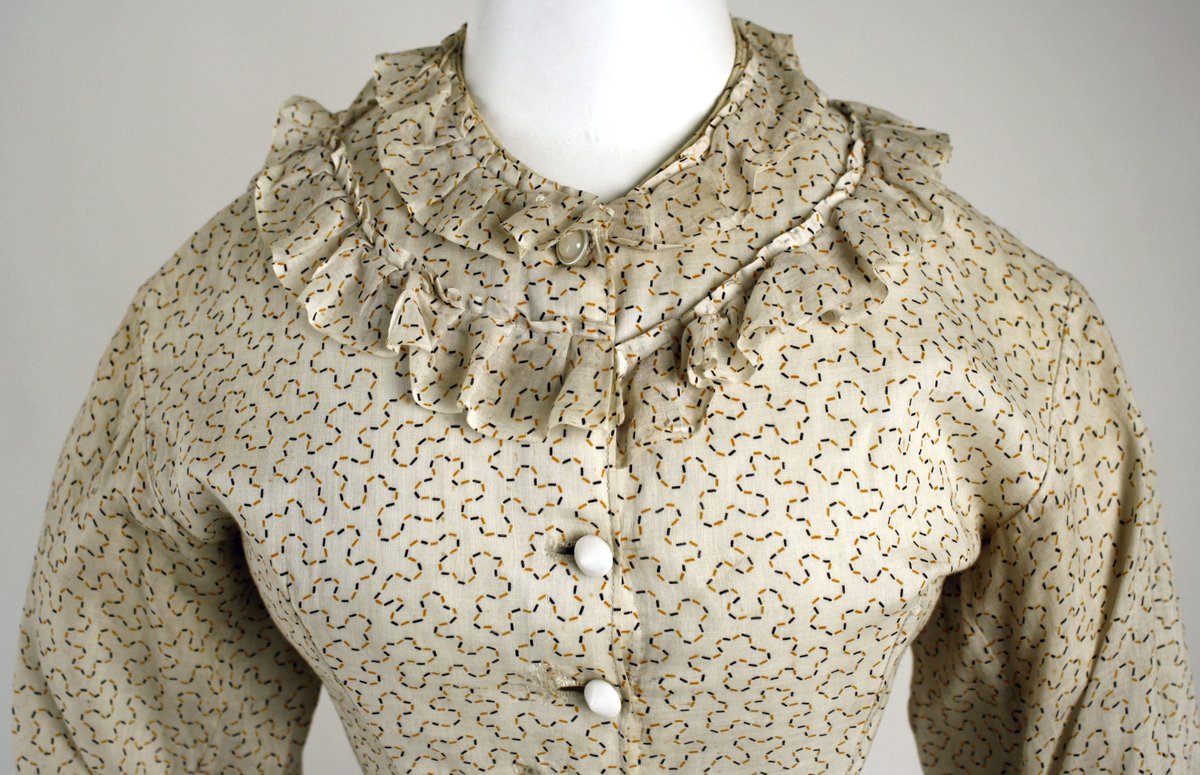 plummie9's tweet image. European

Cotton dress, c. 1860
@metmuseum 
#FAshionhistory