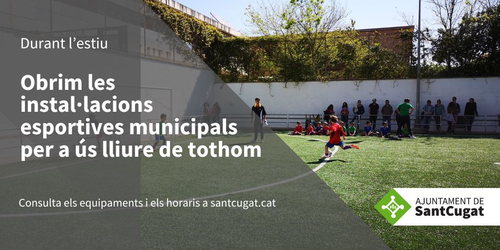 OMET Sant Cugat (@omet_santcugat) on Twitter photo 🏟️ L' <a href="/ajsantcugat/">Aj. Sant Cugat</a> obre, al juliol, 3 instal·lacions esportives municipals per a ús lliure de tothom!
📷 Ajuntament.
🔗 INFO a f.mtr.cool/xozqjvepkl .
👏 Amb la voluntat de fomentar la pràctica de l'#esport durant les #vacances d'#estiu.
#SantCugat #exercicifisic #salut 🏟️ L' <a href="/ajsantcugat/">Aj. Sant Cugat</a> obre, al juliol, 3 instal·lacions esportives municipals per a ús lliure de tothom!
📷 Ajuntament.
🔗 INFO a f.mtr.cool/xozqjvepkl .
👏 Amb la voluntat de fomentar la pràctica de l'#esport durant les #vacances d'#estiu.
#SantCugat #exercicifisic #salut