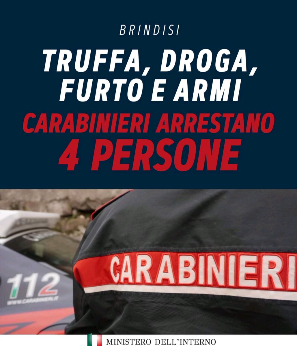 pieroomega's tweet image. Le operazioni hanno interessato le aree di:
Torre Santa Susanna, Erchie, Ceglie Messapica e San Vito dei Normanni.
Quindi o il brindisino è ormai una zona "criminalità-free" 🤣🤣 oppure questa operazione, tanto propagandata dal "mitico" Piantedosi, è stata un fallimento. 🤦