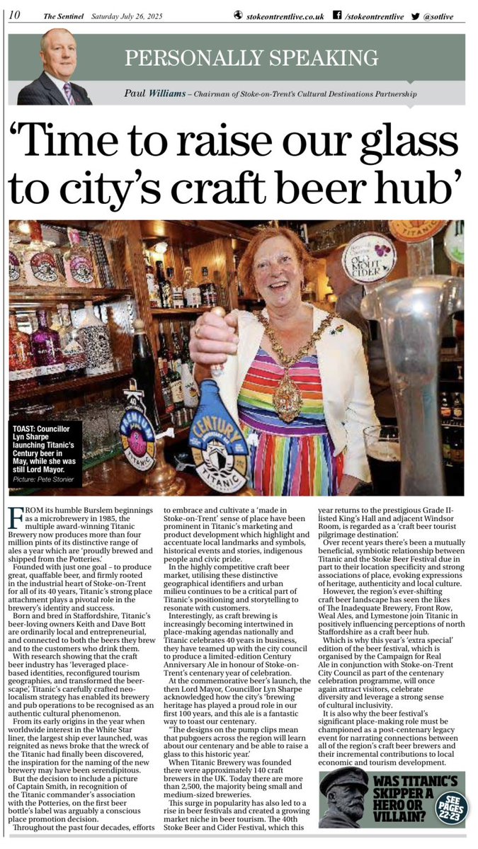 Paul Williams (@paulwilliams207) on Twitter photo Throughout the past four decades efforts to embrace and cultivate a ‘made in Stoke-on-Trent’ sense of place have been prominent in <a href="/TitanicBrewers/">Titanic Brewery</a> marketing and product development accentuating local landmarks and symbols, historical events and stories, indigenous people and Throughout the past four decades efforts to embrace and cultivate a ‘made in Stoke-on-Trent’ sense of place have been prominent in <a href="/TitanicBrewers/">Titanic Brewery</a> marketing and product development accentuating local landmarks and symbols, historical events and stories, indigenous people and