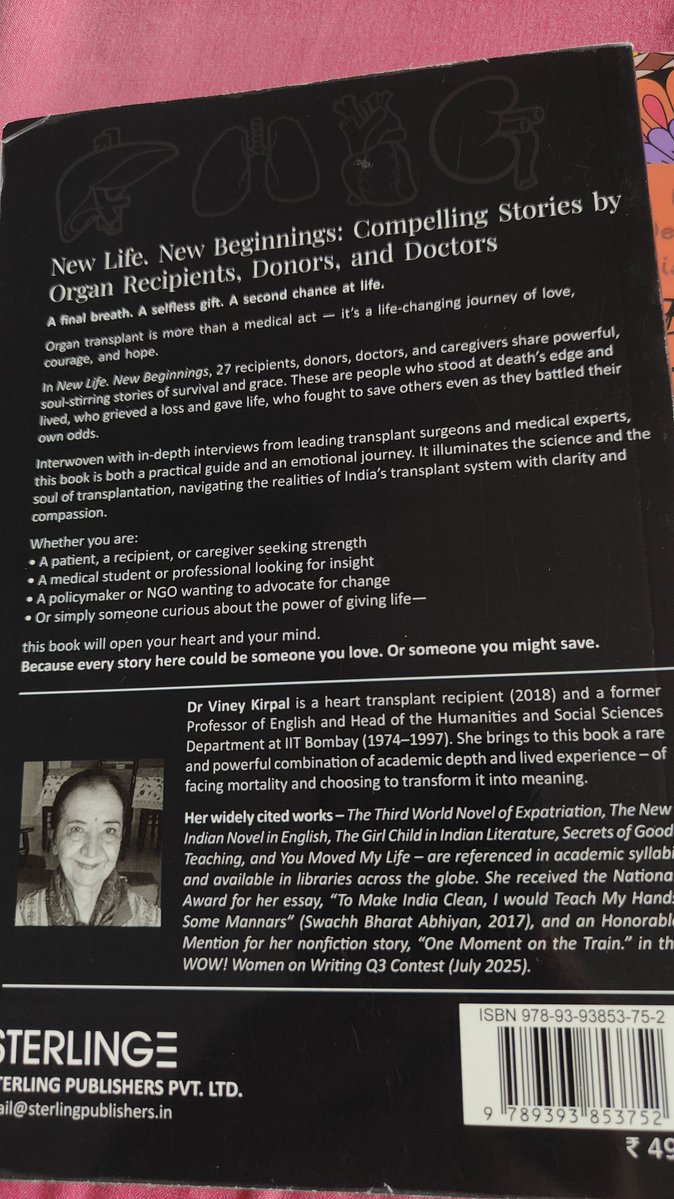 sundar_s1955's tweet image. Looking forward to this book by Transplant recipients Transplant doctors social workers and others
Dr Kirpal retired IIT Prof and heart transplant recipient has done a wonderful Job compiling and editing this book
Foreword by Legendary singer Padma Bhushan Usha Uthup ji…