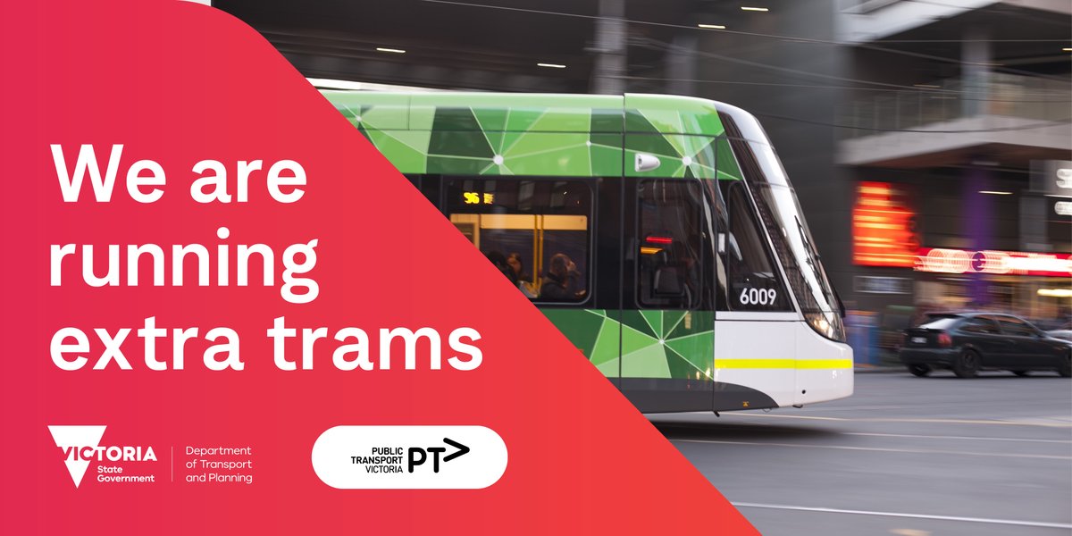 Yarra Trams (@yarratrams) on Twitter photo International rugby comes to the <a href="/MCG/">Melbourne Cricket Ground</a> tonight when #Wallabies take on British & Irish Lions and weโve got extra trams to get you to and from the big match!
Details: bit.ly/3QunGLb
Plan your journey bit.ly/2zkDBHj
#PTV <a href="/wallabies/">Wallabies</a> <a href="/lionsofficial/">British & Irish Lions</a> International rugby comes to the <a href="/MCG/">Melbourne Cricket Ground</a> tonight when #Wallabies take on British & Irish Lions and weโve got extra trams to get you to and from the big match!
Details: bit.ly/3QunGLb
Plan your journey bit.ly/2zkDBHj
#PTV <a href="/wallabies/">Wallabies</a> <a href="/lionsofficial/">British & Irish Lions</a>