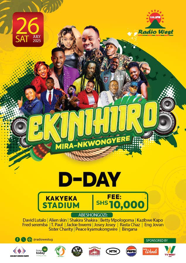 tvwestUG's tweet image. Here we are!!
Emihanda yoona neza Kakyeka ahakishaayi
Okutaahamu 10,000 gwonka..
Ija tutungye kyansya hamwe
#Ekinihiiro Mira-Nkwongyere
#RadioWestAt26