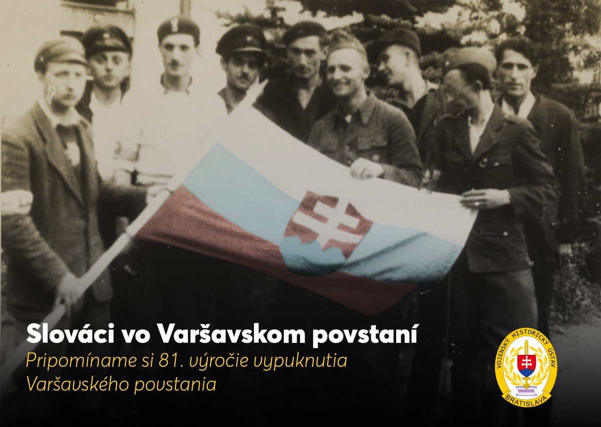 ⚔️ PRIPOMÍNAME SI 81. VÝROČIE VARŠAVSKÉHO POVSTANIA
Po dohode s predstaviteľmi Armie Krajowej (AK) sformoval Slovenský národný výbor, pod vedením Miroslava Iringha, pododdiel Slovákov na báze kádrovej armády.
🔗 Tu sa dozviete viac: vhu.sk/porucik-mirosl…
#vhubratislava #mosr