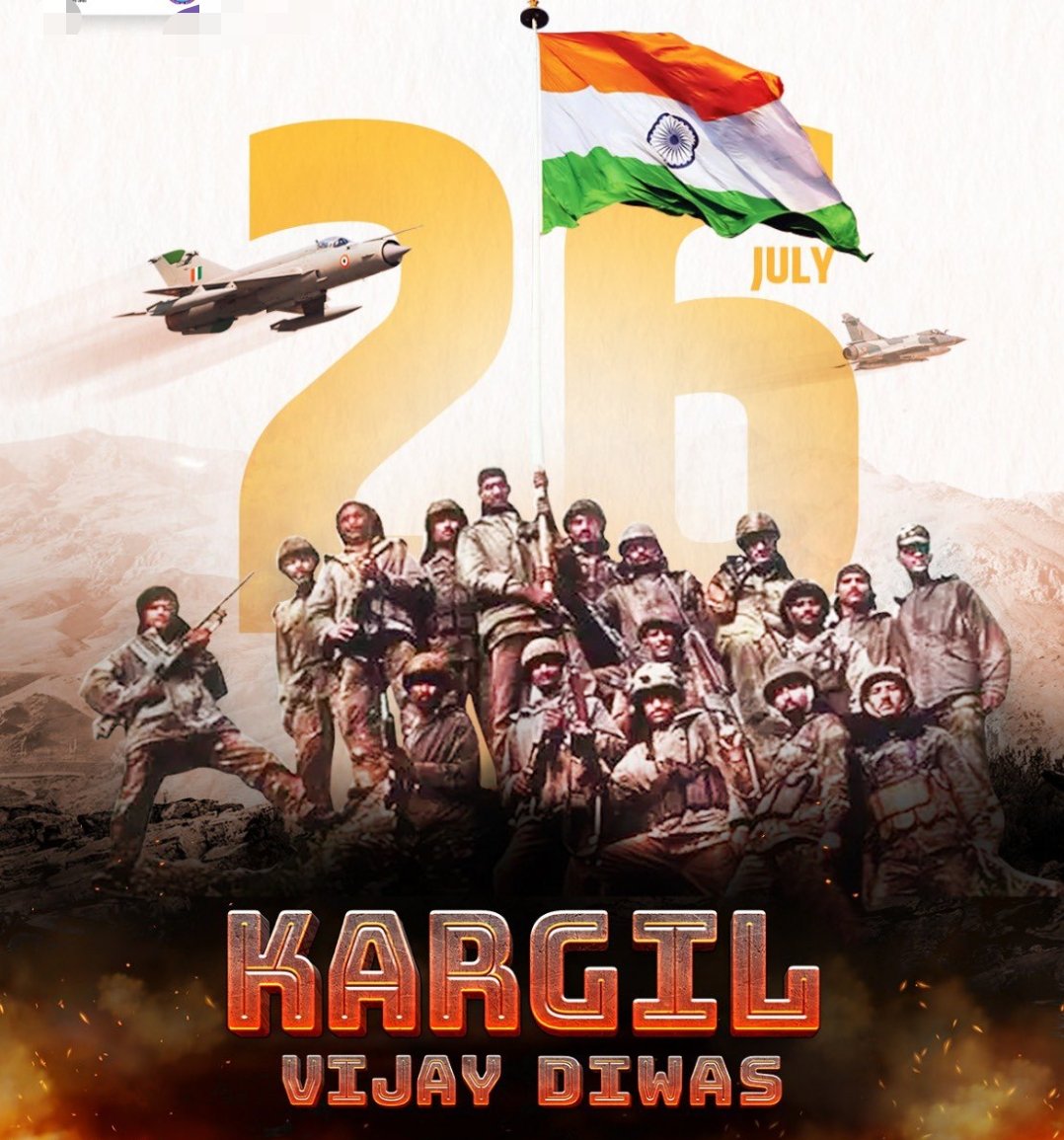 #IndianArmy
#KargilVijayDiwas 

On this day, we salute the bravery and sacrifice of our soldiers who defended our nation with courage and pride. Their valour will forever inspire generations.

Jai Hind! 
#SaluteToSoldiers #IndianArmy #JaiHind #NationFirst #HeroesOfIndia