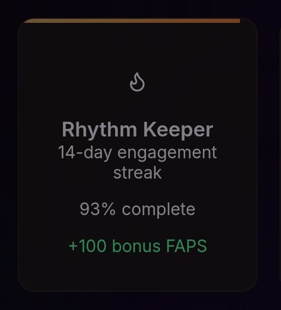 SayemChowd33356's tweet image. Today is my 14th day in @FractionAI_xyz !

After adding today&apos;s Daily Earnings FAPs point my Current Streak is completed 14 days in a row !

Then my Rhythm Keeper is completed 100% and I will get 100+ FAPs as a bonus !

Then, My rank will be on the moon ! #fractionai_xyz #FAPs