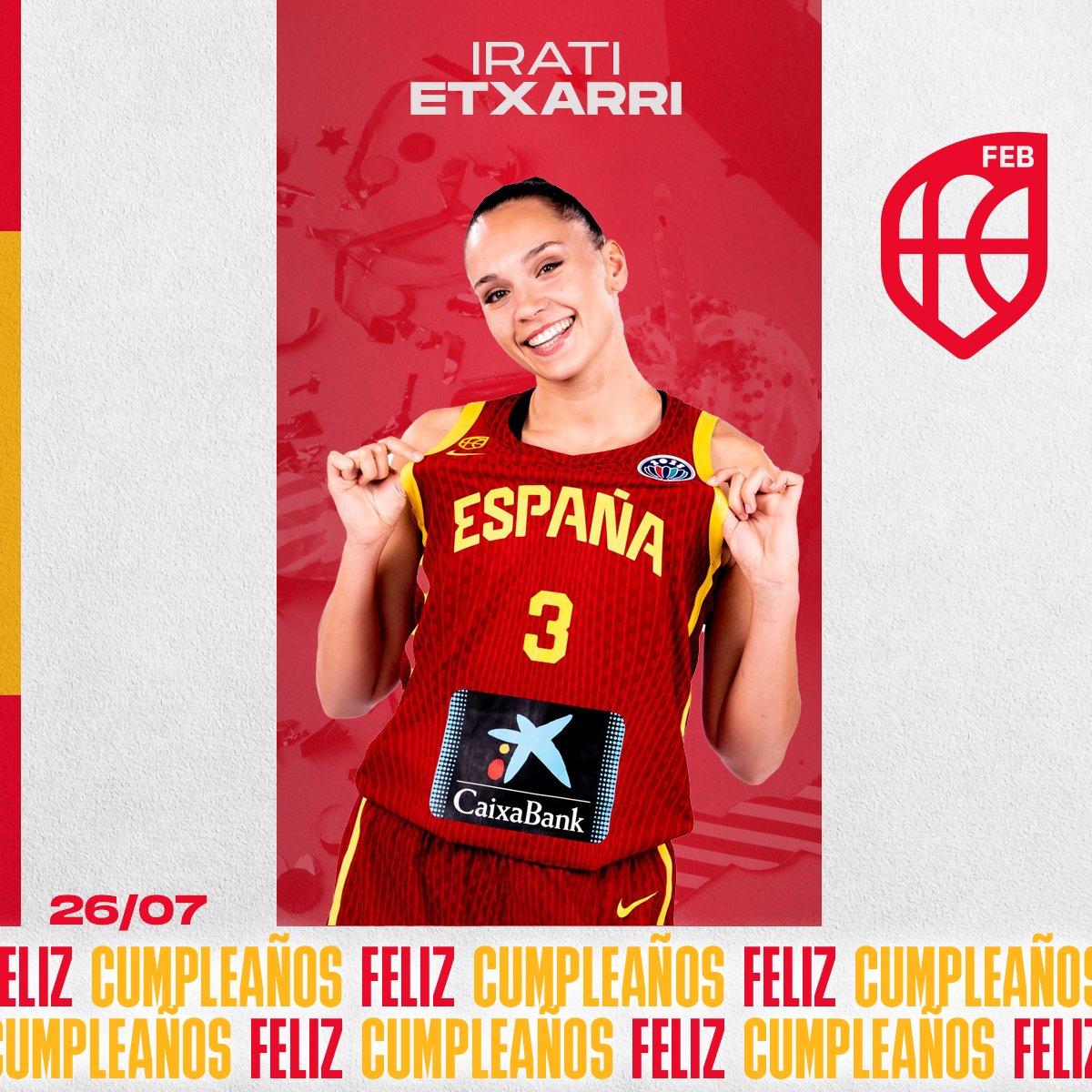 Baloncesto España (@baloncestoesp) on Twitter photo Una 𝗦𝗨𝗕𝗖𝗔𝗠𝗣𝗘𝗢𝗡𝗔 de Europa celebra un día especial 🎂
𝗙𝗘𝗟𝗜𝗖𝗜𝗗𝗔𝗗𝗘𝗦, <a href="/iratietxarri8/">Irati Etxarri</a> 🥳
#LaFamilia #SomosEquipo Una 𝗦𝗨𝗕𝗖𝗔𝗠𝗣𝗘𝗢𝗡𝗔 de Europa celebra un día especial 🎂
𝗙𝗘𝗟𝗜𝗖𝗜𝗗𝗔𝗗𝗘𝗦, <a href="/iratietxarri8/">Irati Etxarri</a> 🥳
#LaFamilia #SomosEquipo