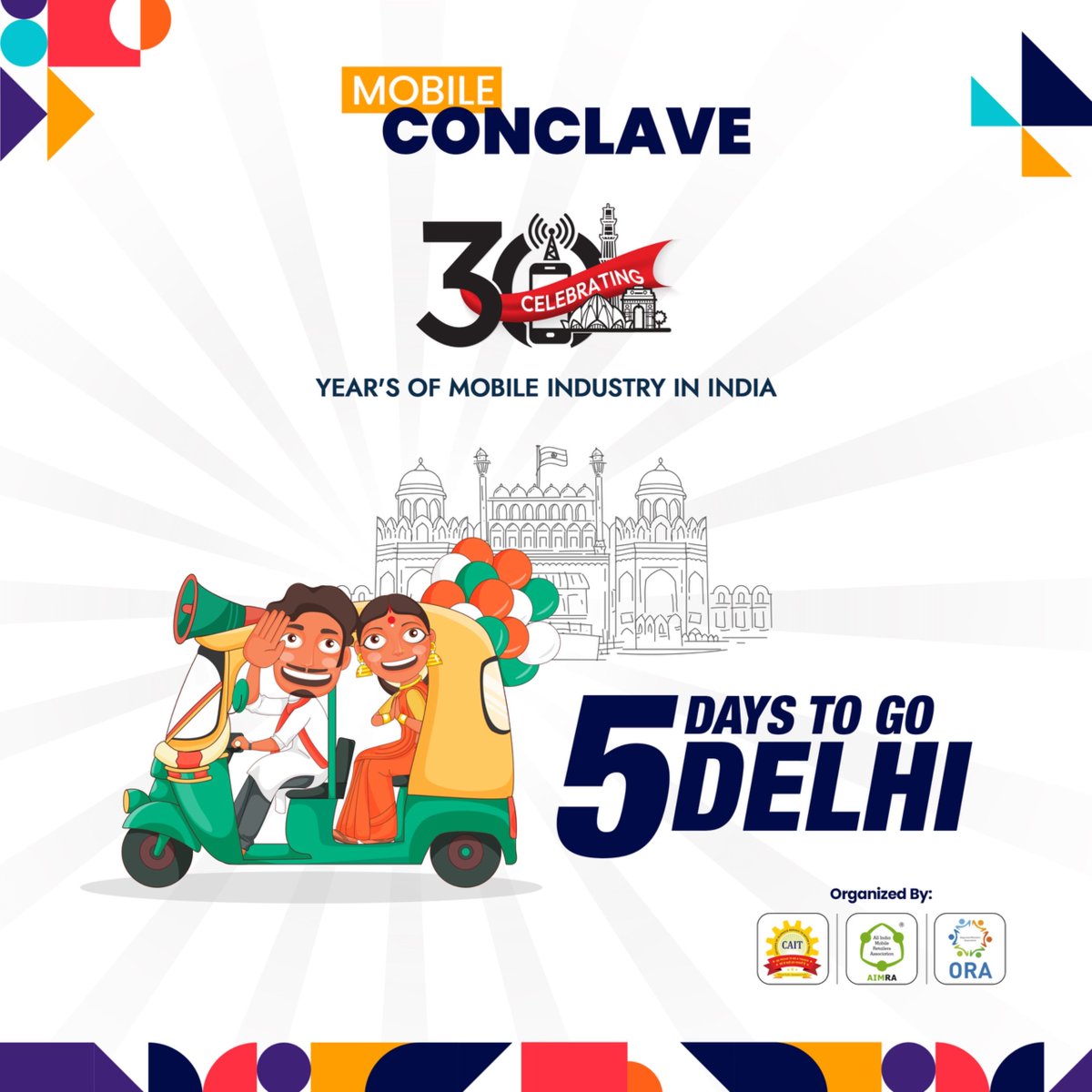 📞 5 Days to Go! 📱 

CAIT is proud to host the #MobileConclave2025 — celebrating 30 Years of Mobile Telephony in India 🇮🇳

From the first call in 1995 to a fully #DigitalBharat, witness the milestones, meet the pioneers, and explore the future!

📍 New Delhi
🗓️  31st July