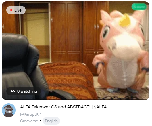 KaruptKP.eth (@karuptkp) on Twitter photo ALFA takeover right now on stream!
Link: portal.abs.xyz/stream/KaruptKP
Come thru and you'll see me like you've never seen me before!
$ALFA <a href="/AlfaTheUnicorn/">Alfa The Abstract Unicorn</a>
You're going to want to see this! ALFA takeover right now on stream!
Link: portal.abs.xyz/stream/KaruptKP
Come thru and you'll see me like you've never seen me before!
$ALFA <a href="/AlfaTheUnicorn/">Alfa The Abstract Unicorn</a>
You're going to want to see this!
