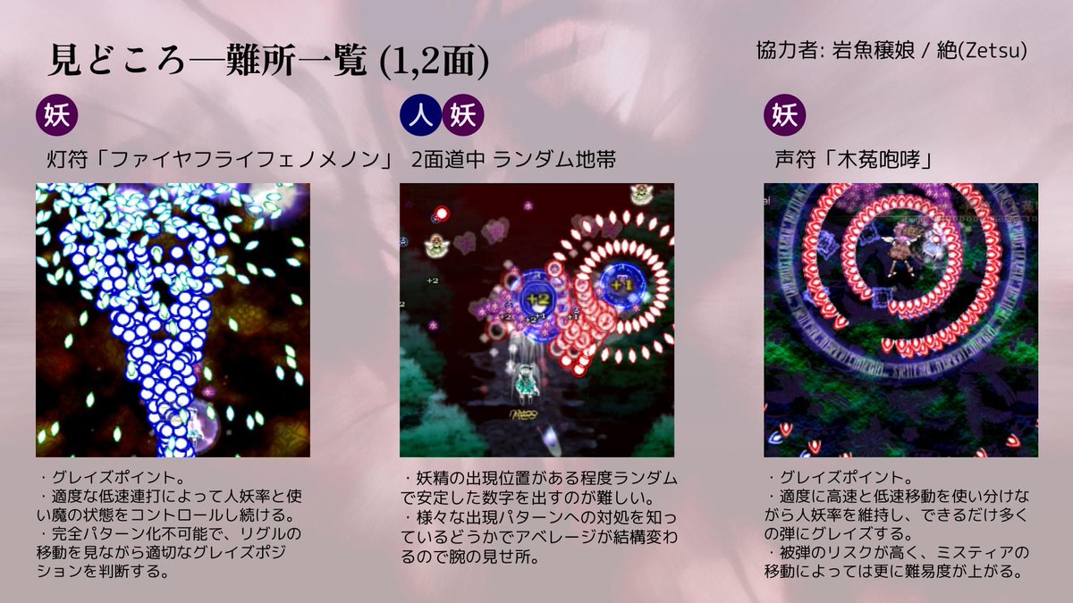 TWC_JP's tweet image. 第33試合 永夜抄 L Scoringに出場する選手はこの方々です!
チーム文📷からLeveaさん、チームはたて📱から岩魚穣娘(絶)さん、チーム椛🍁からMarioxさんが出場されます。是非活躍にご期待ください!
日本配信は日曜 17:15から開始となります。
見どころ全量URL: docs.google.com/presentation/d…
#TWC2025