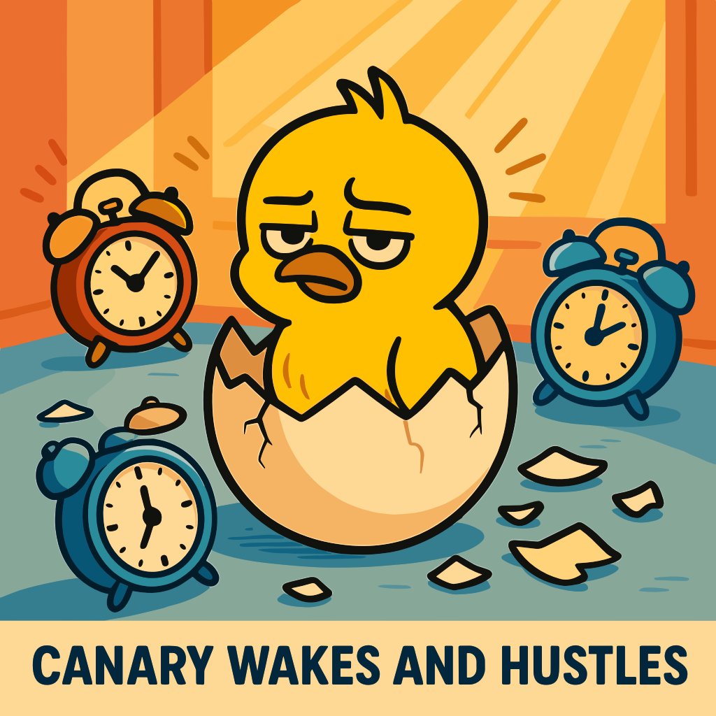 PikooOnETH's tweet photo. Did you miss me? The canary is back and ready to shake the nest. 🥚⏰ https://t.co/fbHGPbSgOl