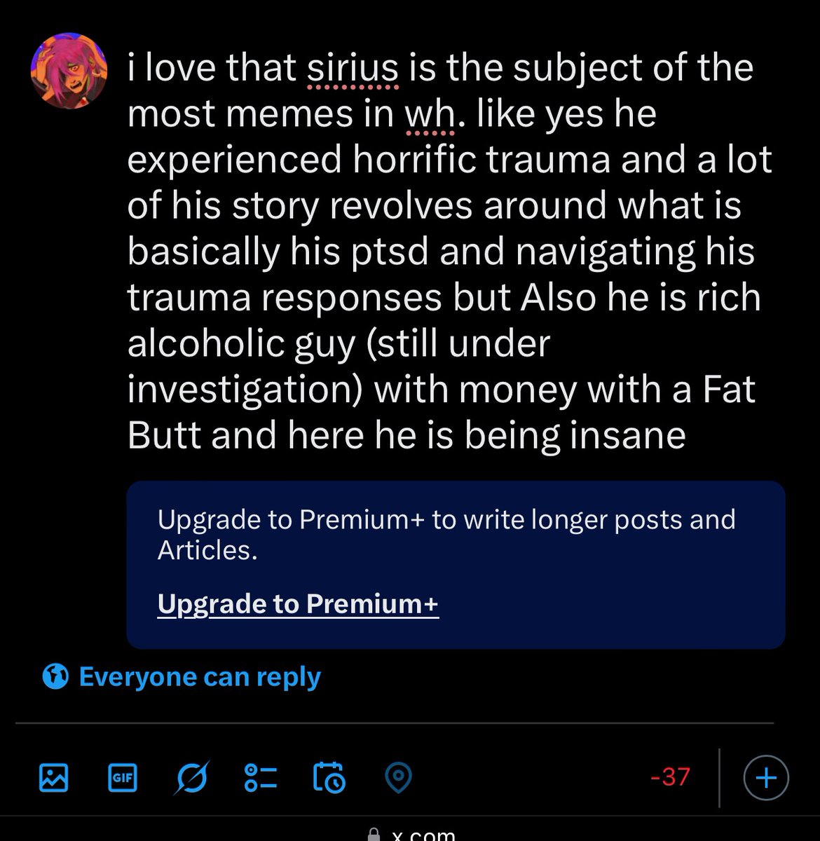 karamiel0s's tweet image. sirius is so weird i love him whats wrong with him and why is he the one thing that snaps me out of my brain fog