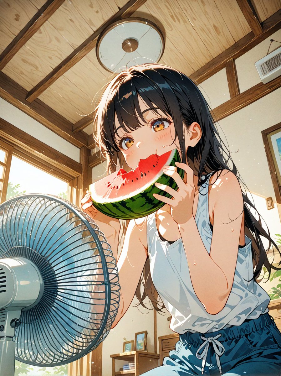 スイカ
#AIart #AIイラスト︎