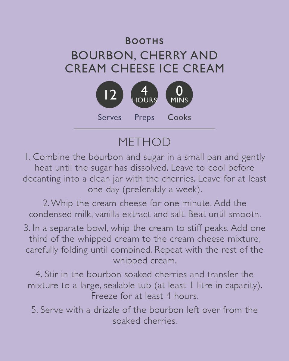 BoothsCountry's tweet image. The Boho Baker’s Bourbon, Cherry and Cream Cheese Ice Cream recipe 🍒
Our cherry ice cream recipe is super easy, makes use of delicious seasonal produce and perfect for a treat on a sunny day! Serves 12 brnw.ch/21wUrDf