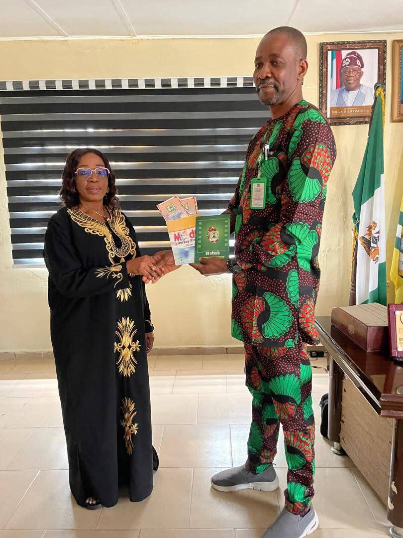 nysc360's tweet image. NFVCB EXPLORES PARTNERSHIP WITH NYSC EDO STATE TO EMPOWER CORPS MEMBERS THROUGH MEDIA LITERACY.
The National Film and Video Censors Board (NFVCB) paid a courtesy visit to the State Coordinator, NYSC Edo State, Dr( Mrs) Ben-Ushie Frances Ifeoma at the NYSC secretariat, Benin…